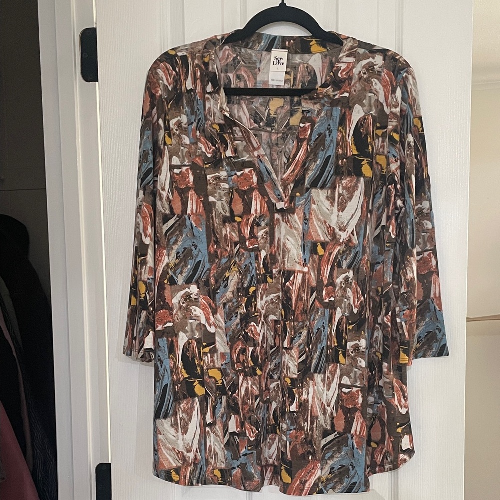 Abstract Print Women's Top